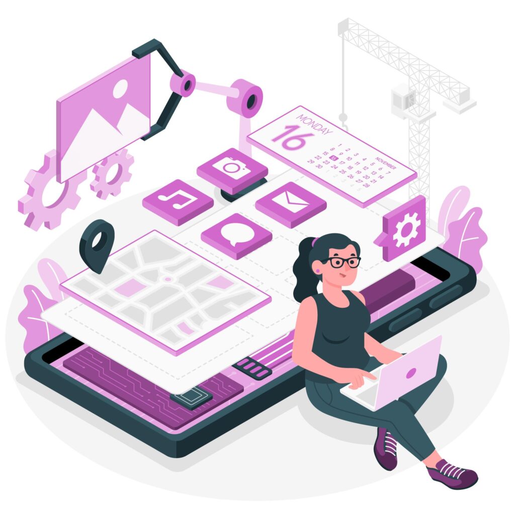 a woman busy doing user experience design UX process